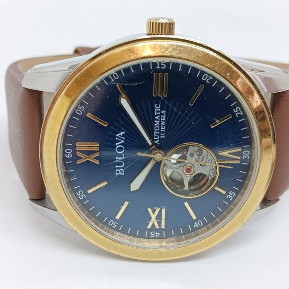 Bulova 98A263 Men’s 42mm Gold/Silver Tone S/Steel 21 Jewel Automatic Watch - Picture 6 of 13